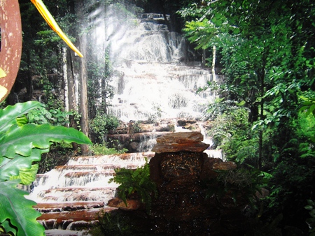 The waterfall in the Adventure Room.